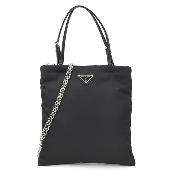 PRADA Black Leather Shoulder Bag - Picture 1 of 5